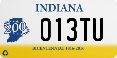 IN license plate 013TU