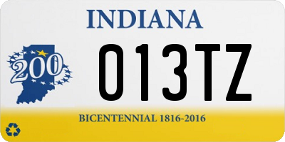 IN license plate 013TZ