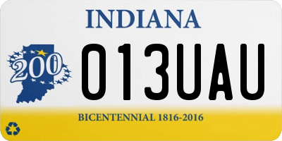 IN license plate 013UAU