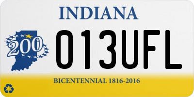 IN license plate 013UFL