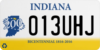 IN license plate 013UHJ
