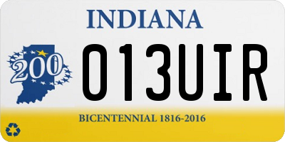 IN license plate 013UIR