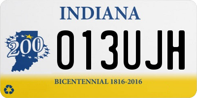 IN license plate 013UJH
