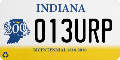 IN license plate 013URP