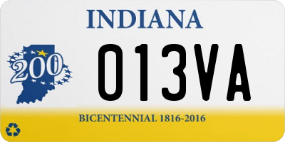 IN license plate 013VA