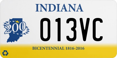 IN license plate 013VC