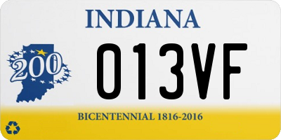 IN license plate 013VF