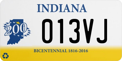 IN license plate 013VJ