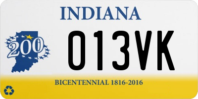 IN license plate 013VK