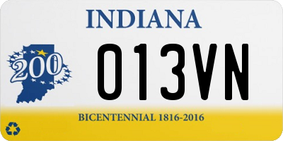 IN license plate 013VN