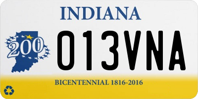 IN license plate 013VNA
