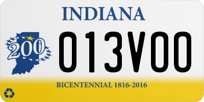 IN license plate 013VOO