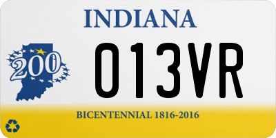 IN license plate 013VR