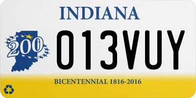 IN license plate 013VUY