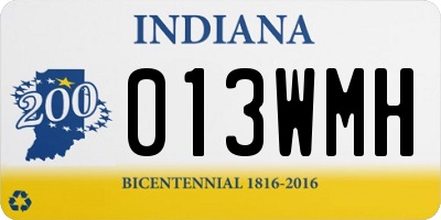 IN license plate 013WMH