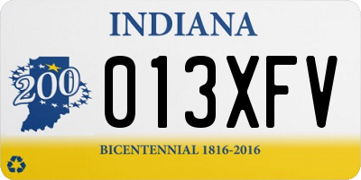 IN license plate 013XFV