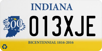 IN license plate 013XJE