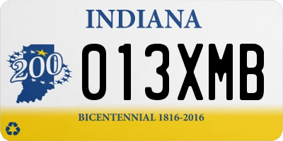 IN license plate 013XMB