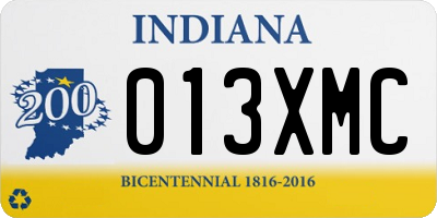 IN license plate 013XMC