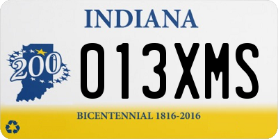 IN license plate 013XMS
