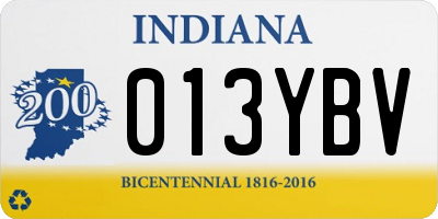IN license plate 013YBV