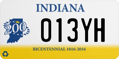 IN license plate 013YH