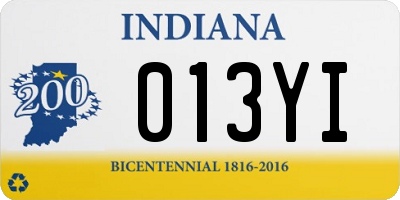 IN license plate 013YI