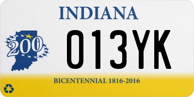 IN license plate 013YK