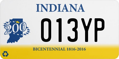 IN license plate 013YP