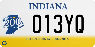 IN license plate 013YQ