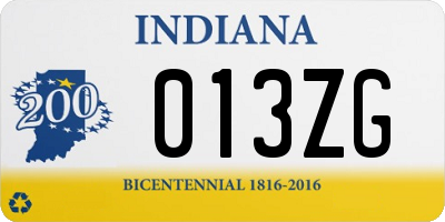 IN license plate 013ZG