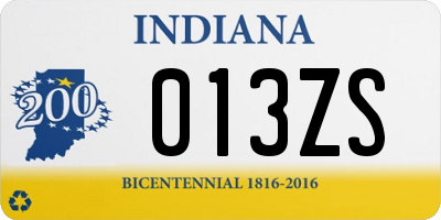 IN license plate 013ZS