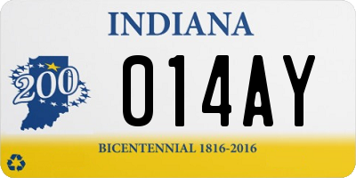 IN license plate 014AY