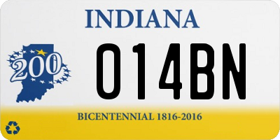 IN license plate 014BN