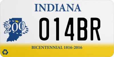 IN license plate 014BR