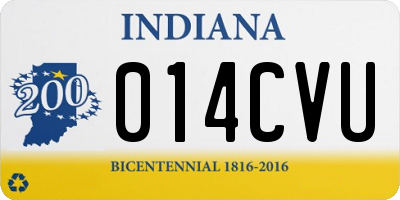 IN license plate 014CVU