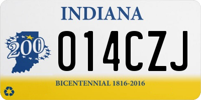 IN license plate 014CZJ
