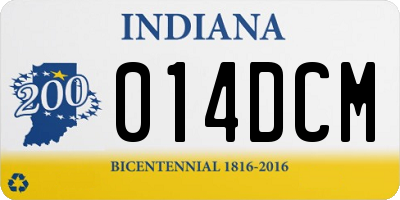 IN license plate 014DCM