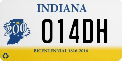 IN license plate 014DH