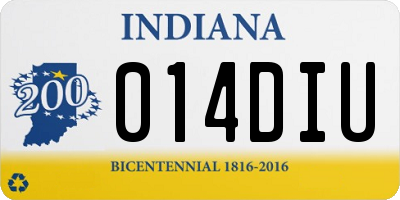 IN license plate 014DIU