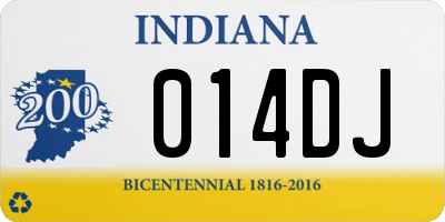 IN license plate 014DJ