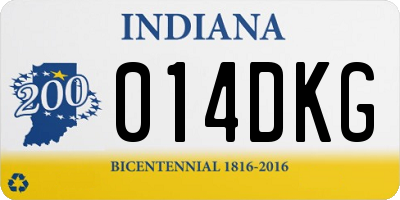 IN license plate 014DKG