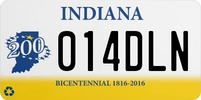 IN license plate 014DLN