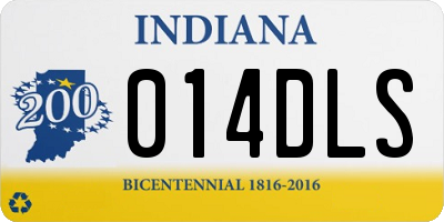 IN license plate 014DLS