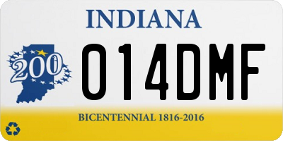 IN license plate 014DMF