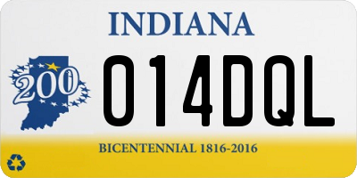 IN license plate 014DQL