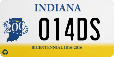 IN license plate 014DS