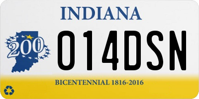 IN license plate 014DSN