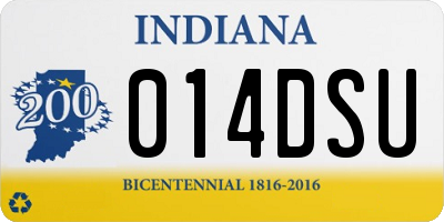 IN license plate 014DSU