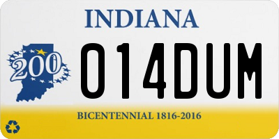 IN license plate 014DUM